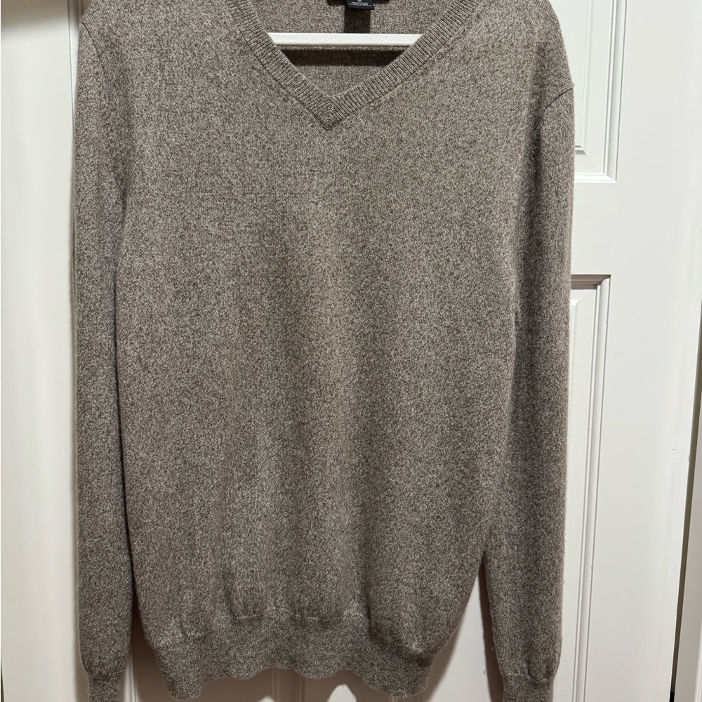 Men's V-Neck Sweater - beige